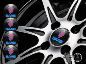 Saab Adesivo Cerchi Edizione Emblemi Resina Stilosi